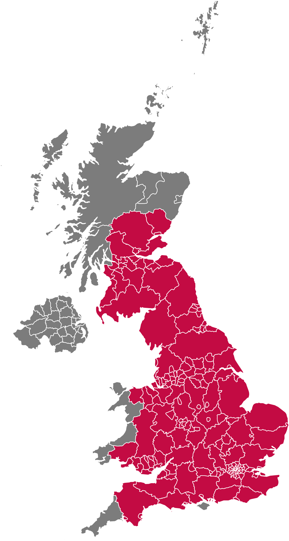 Map of mainland UK