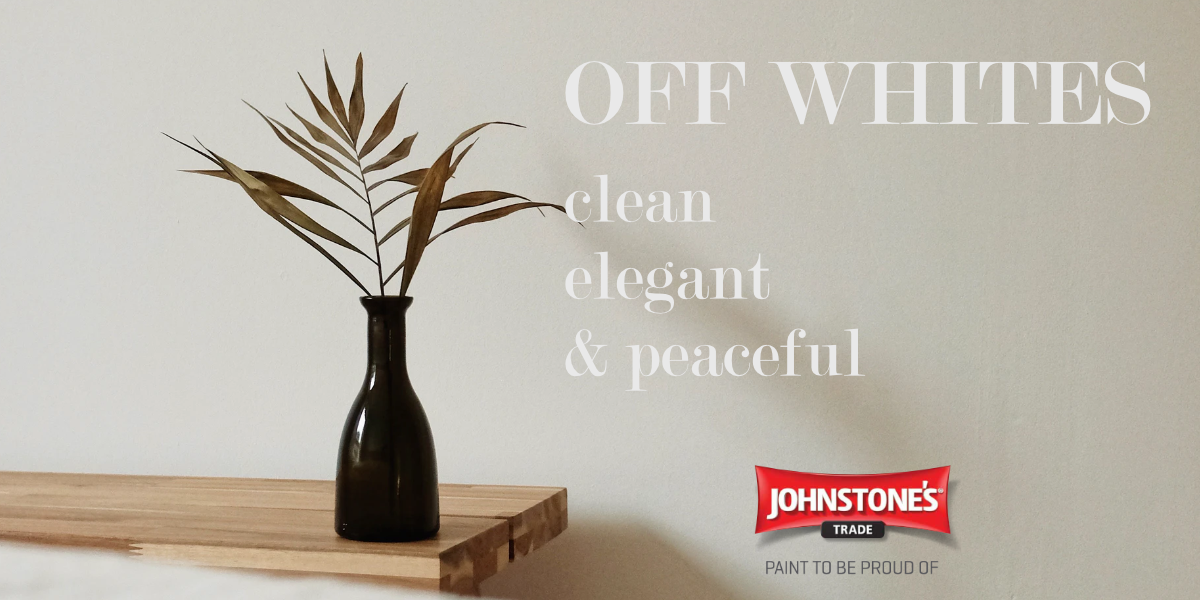 Clean, elegant and peaceful off white colours available from our Johnstone's Trade paint range.